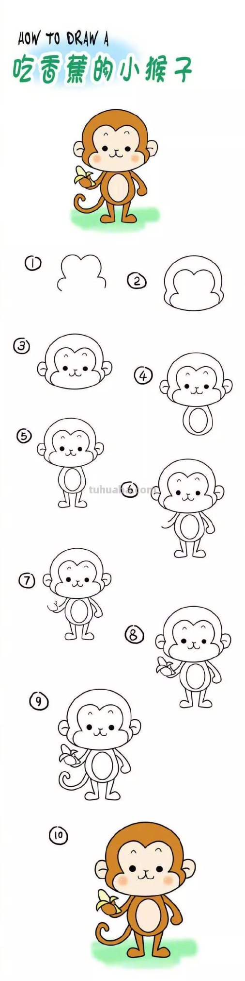 每天学一幅简笔画-各种动物简笔画画法集合