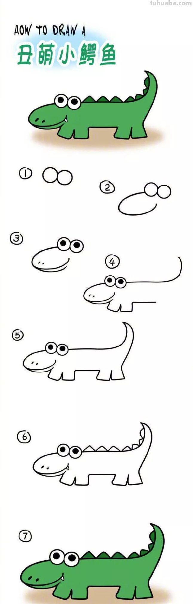 每天学一幅简笔画-各种动物简笔画画法集合