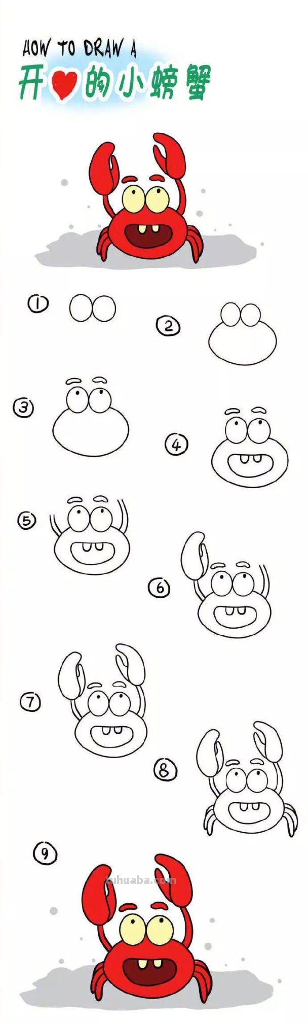 每天学一幅简笔画-各种动物简笔画画法集合