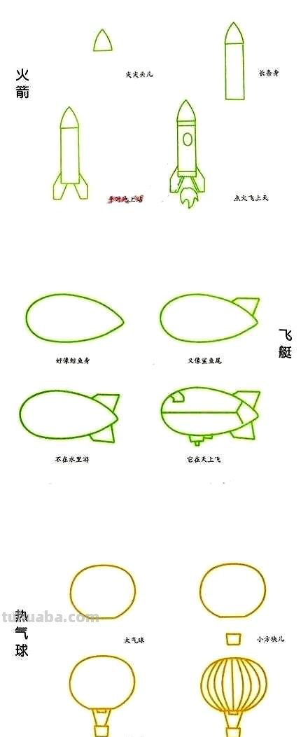 最全数字儿歌交通工具简笔画，不用找了，全在这，教孩子的好资料