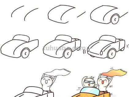 一组交通工具简笔画教程~需要的转走吧~
