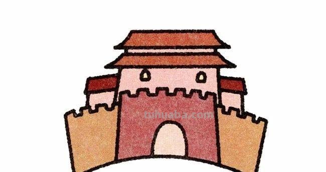 7种不同的建筑简笔画画法步骤，含教程