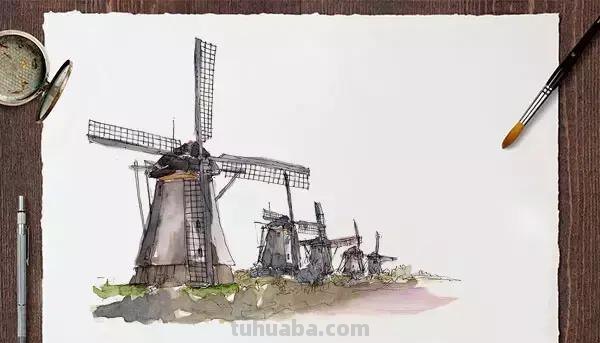 世界最著名的40个建筑，画成水彩手绘，漂亮极了