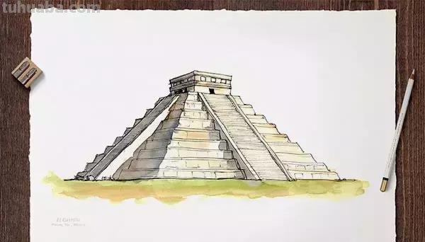 世界最著名的40个建筑，画成水彩手绘，漂亮极了