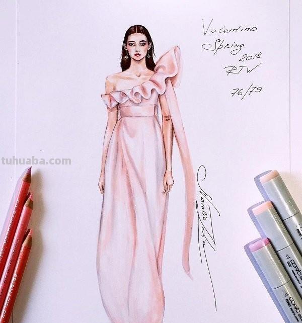 20张精彩的手绘时尚人物插画，水彩与马克笔，表现力令人惊叹