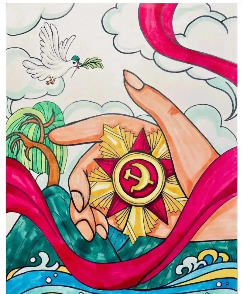 40张爱国爱党课例+航天科技主题绘画大赛素材！收藏！