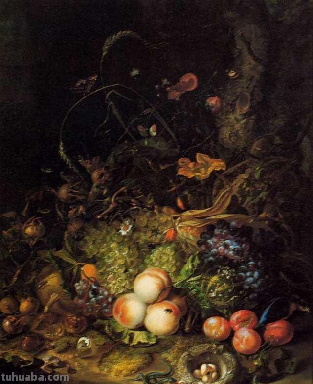 古典静物花卉油画｜荷兰画家Rachel Ruysch作品