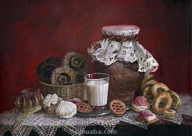 俄罗斯Lesokhina Lubov 花卉静物水彩油画欣赏