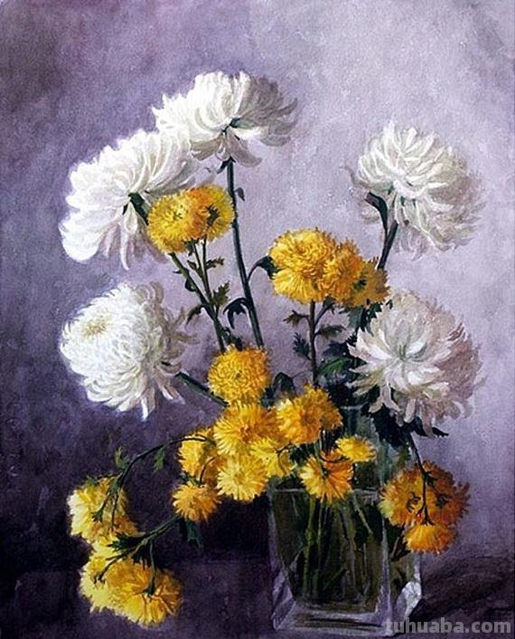 俄罗斯Lesokhina Lubov 花卉静物水彩油画欣赏