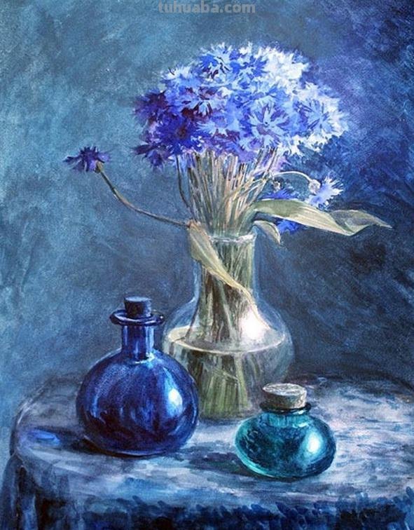 俄罗斯Lesokhina Lubov 花卉静物水彩油画欣赏