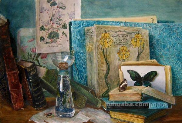 俄罗斯Lesokhina Lubov 花卉静物水彩油画欣赏