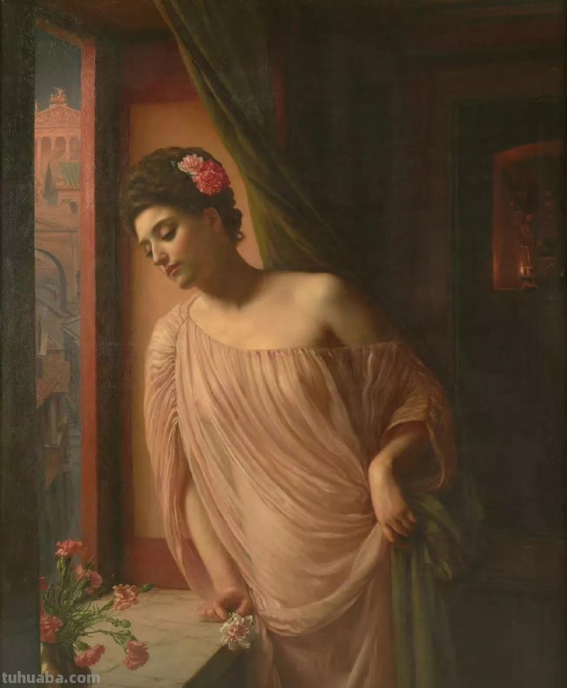 曼妙古典美人-维多利亚时代著名艺术家波因人物油画作品欣赏