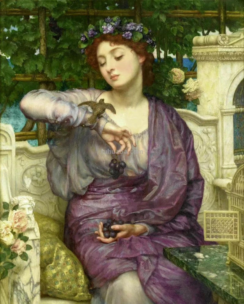 曼妙古典美人-维多利亚时代著名艺术家波因人物油画作品欣赏