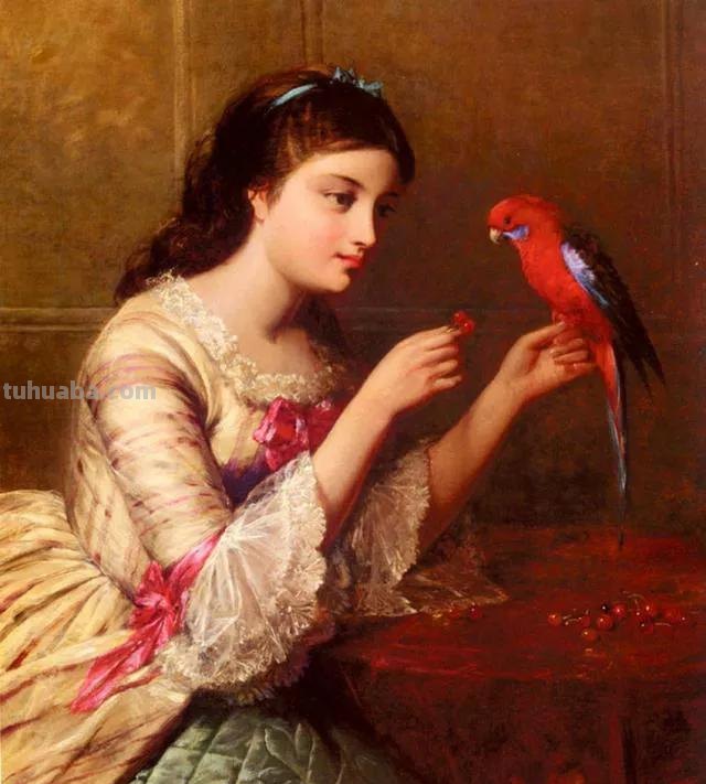 曼妙古典美人-维多利亚时代著名艺术家波因人物油画作品欣赏