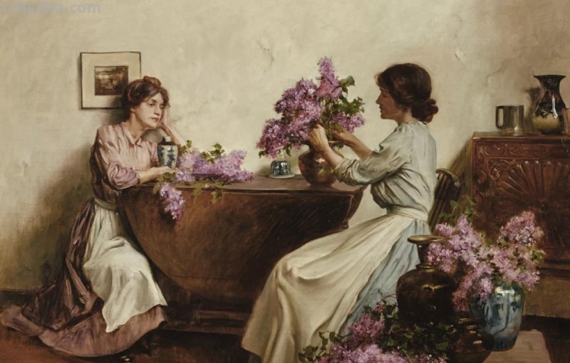 曼妙古典美人-维多利亚时代著名艺术家波因人物油画作品欣赏