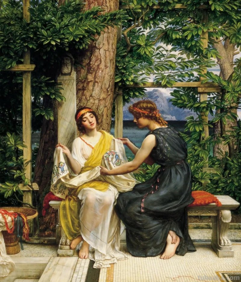 曼妙古典美人-维多利亚时代著名艺术家波因人物油画作品欣赏