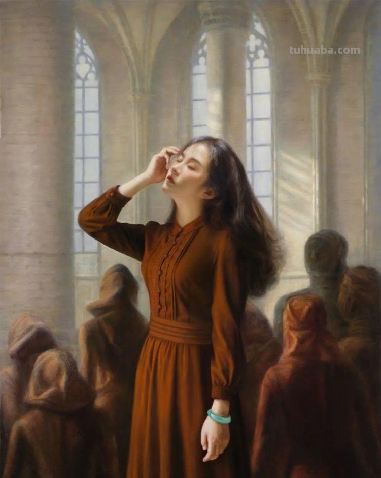 广西画家李华琪写实人物油画作品欣赏