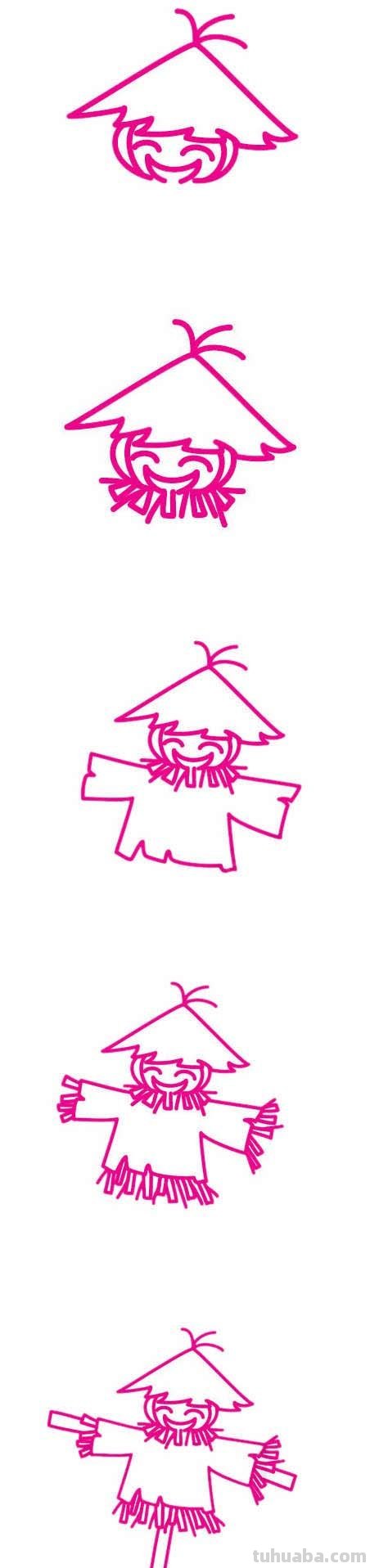 稻草人怎么画简笔画（稻草人怎么画简笔画图片大全）