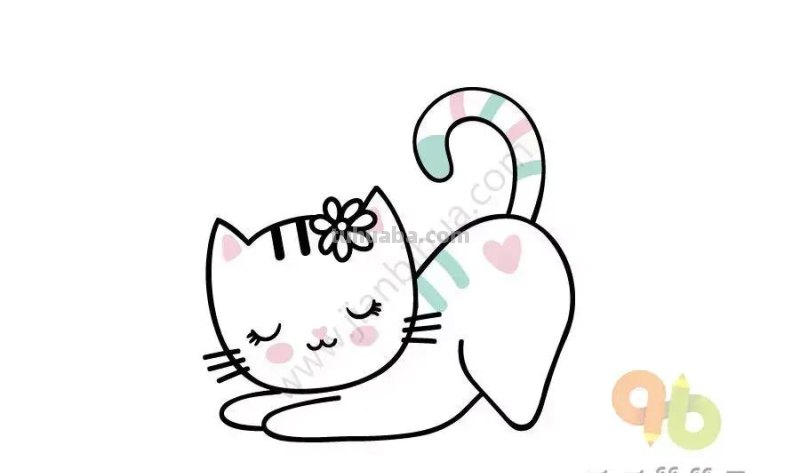 零基础学画迅速画出20种可爱的卡通小猫，简直萌翻了！