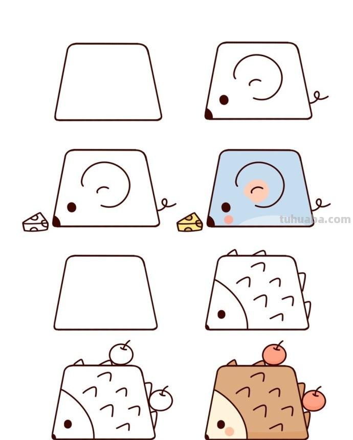 一组卡通简笔画~亲子活动素材~