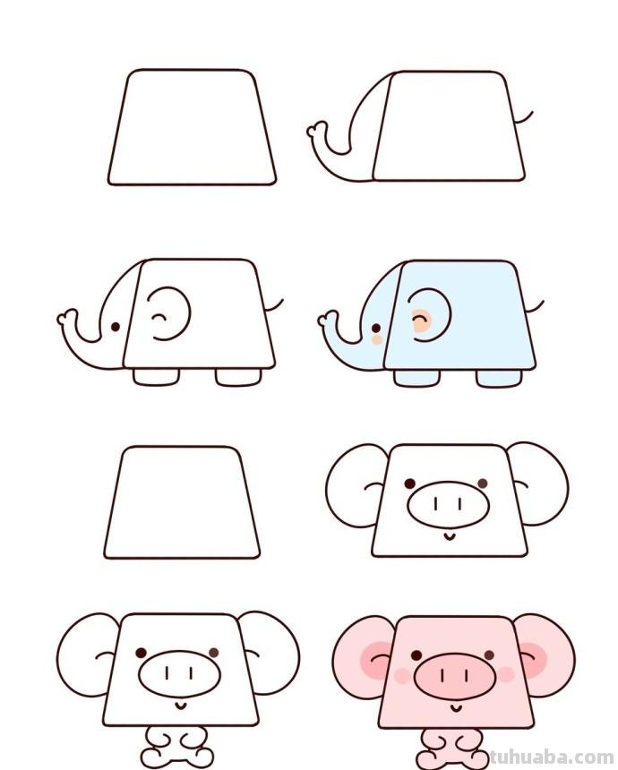 一组卡通简笔画~亲子活动素材~