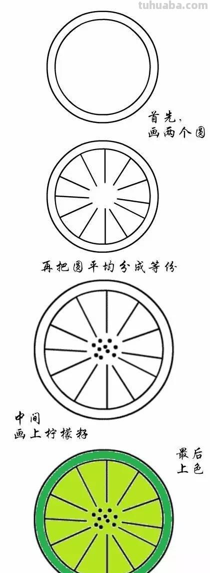 16种水果简笔画，4-6岁孩子很喜欢，妈妈们抓紧学习