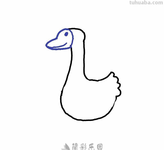 鹅简笔画分步图解及视频教程，轻松变身绘画达人