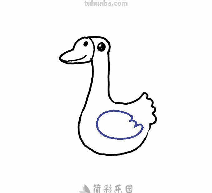 鹅简笔画分步图解及视频教程，轻松变身绘画达人