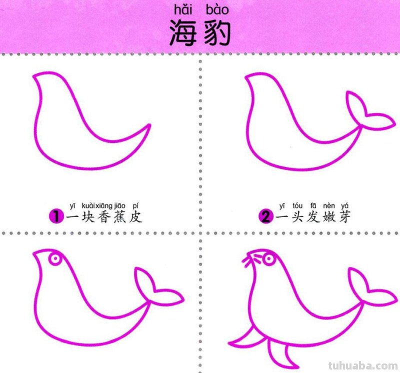 4步学画，水生动物，两岁宝宝全认识！