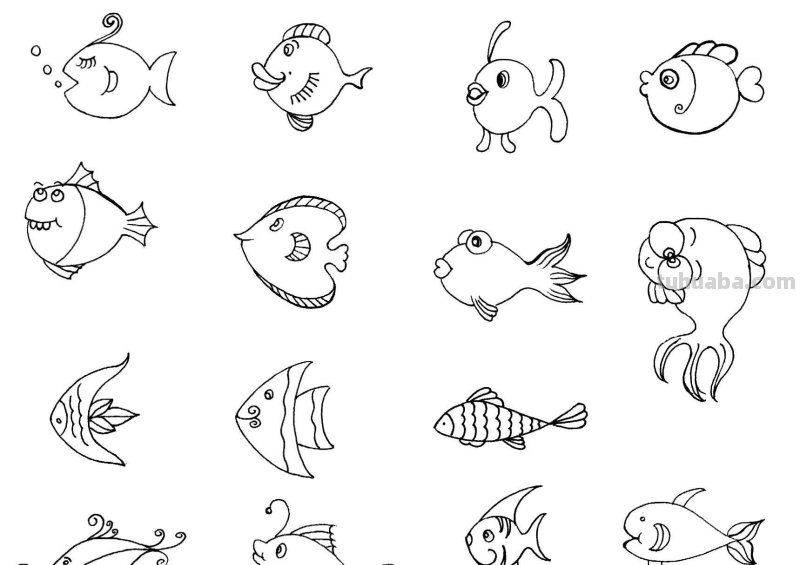 简笔画：10种常见的水族动物简笔画，快给你的孩子收藏起来，学习