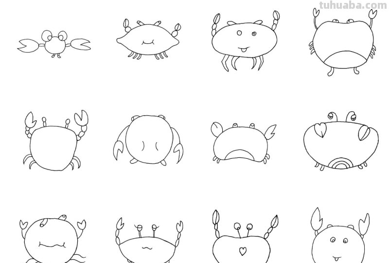 简笔画：10种常见的水族动物简笔画，快给你的孩子收藏起来，学习