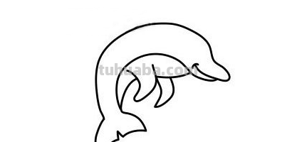 「动物篇」可爱又简单的海豚简笔画分解教程，一起来学习吧