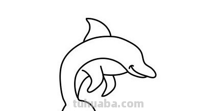 「动物篇」可爱又简单的海豚简笔画分解教程，一起来学习吧