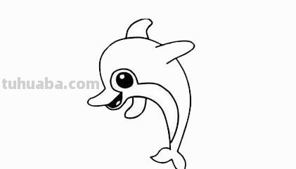 「动物篇」可爱又简单的海豚简笔画分解教程，一起来学习吧