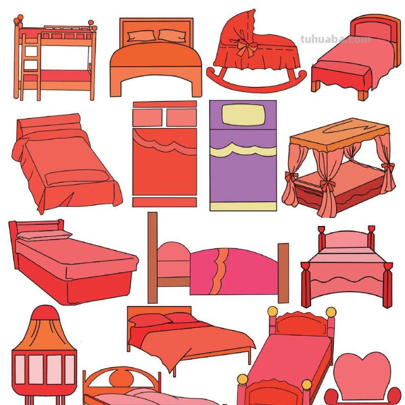 零基础简笔画教程：二十种家具简笔画，简单易学，快来临摹吧！