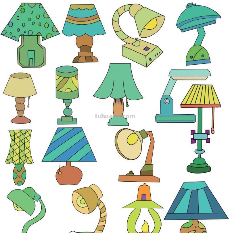 零基础简笔画教程：二十种家具简笔画，简单易学，快来临摹吧！