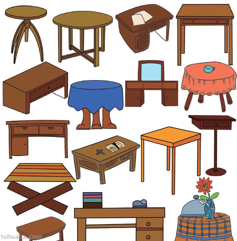 零基础简笔画教程：二十种家具简笔画，简单易学，快来临摹吧！