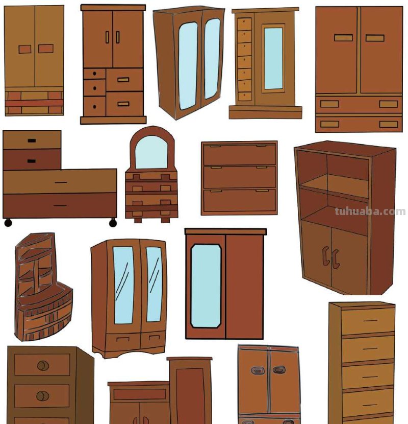 零基础简笔画教程：二十种家具简笔画，简单易学，快来临摹吧！