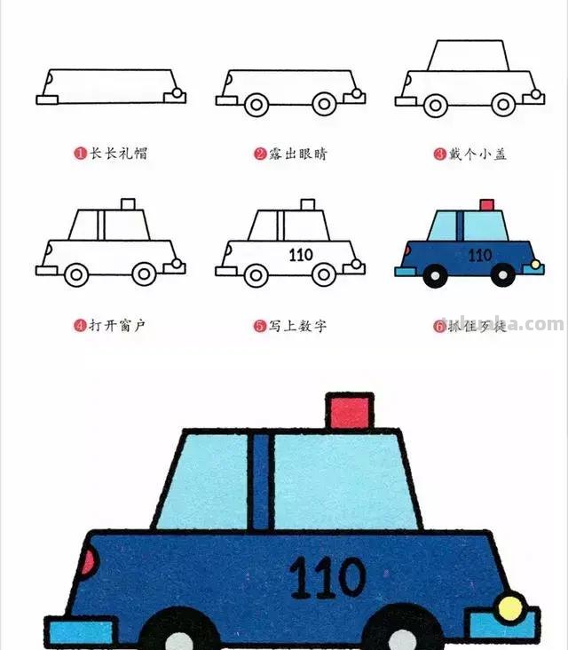 简笔画 - 八种常见交通工具，五分钟全学会，超级简单！