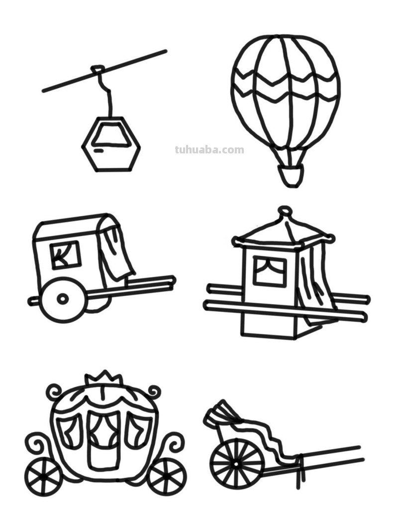 交通工具简笔画大全～