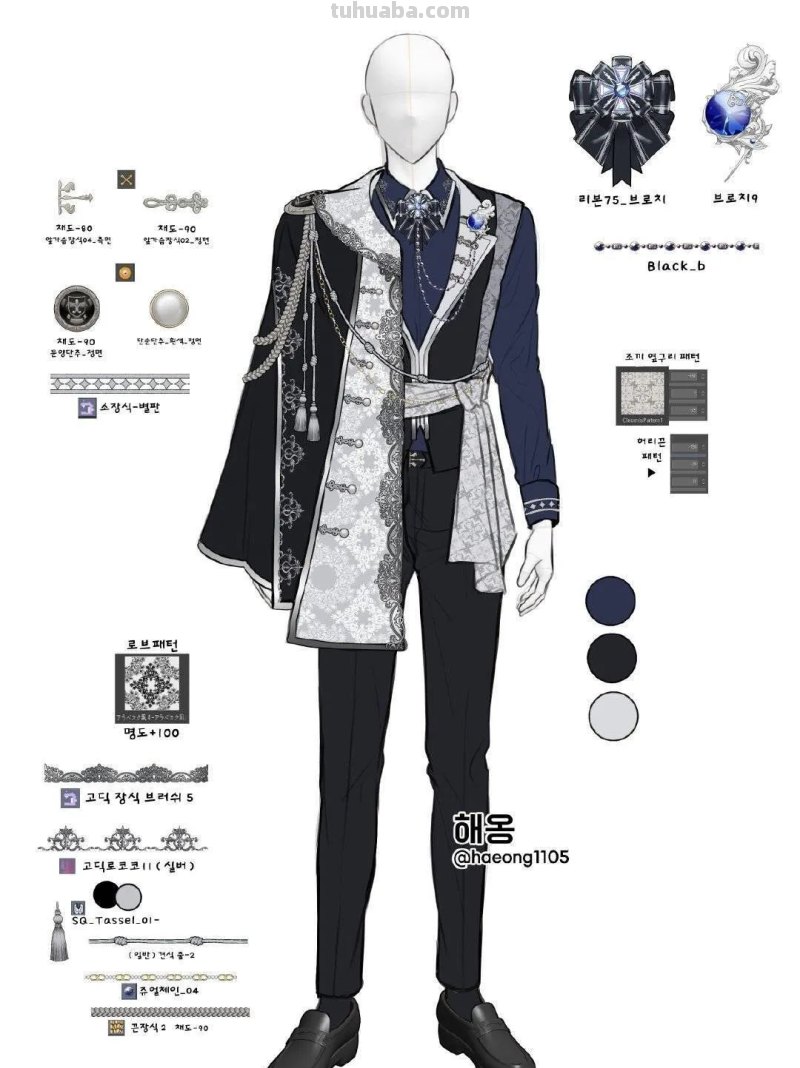 「绘画参考」优雅的宫廷风格礼服参考素材（服装参考）