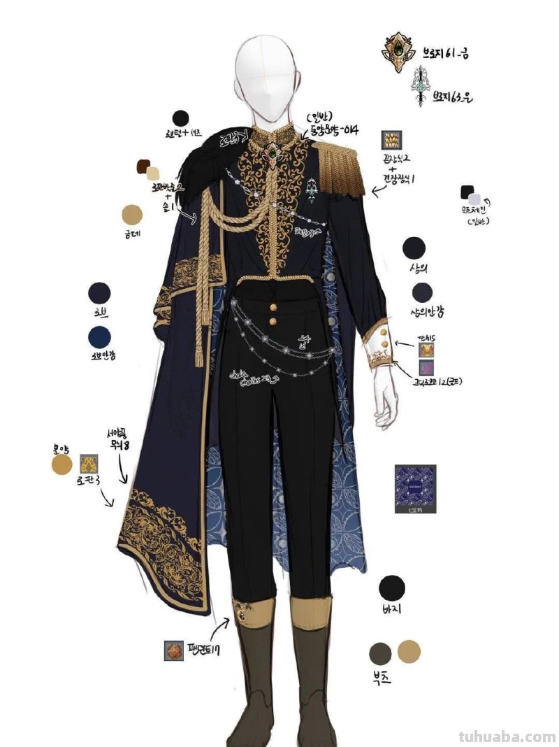 「绘画参考」优雅的宫廷风格礼服参考素材（服装参考）