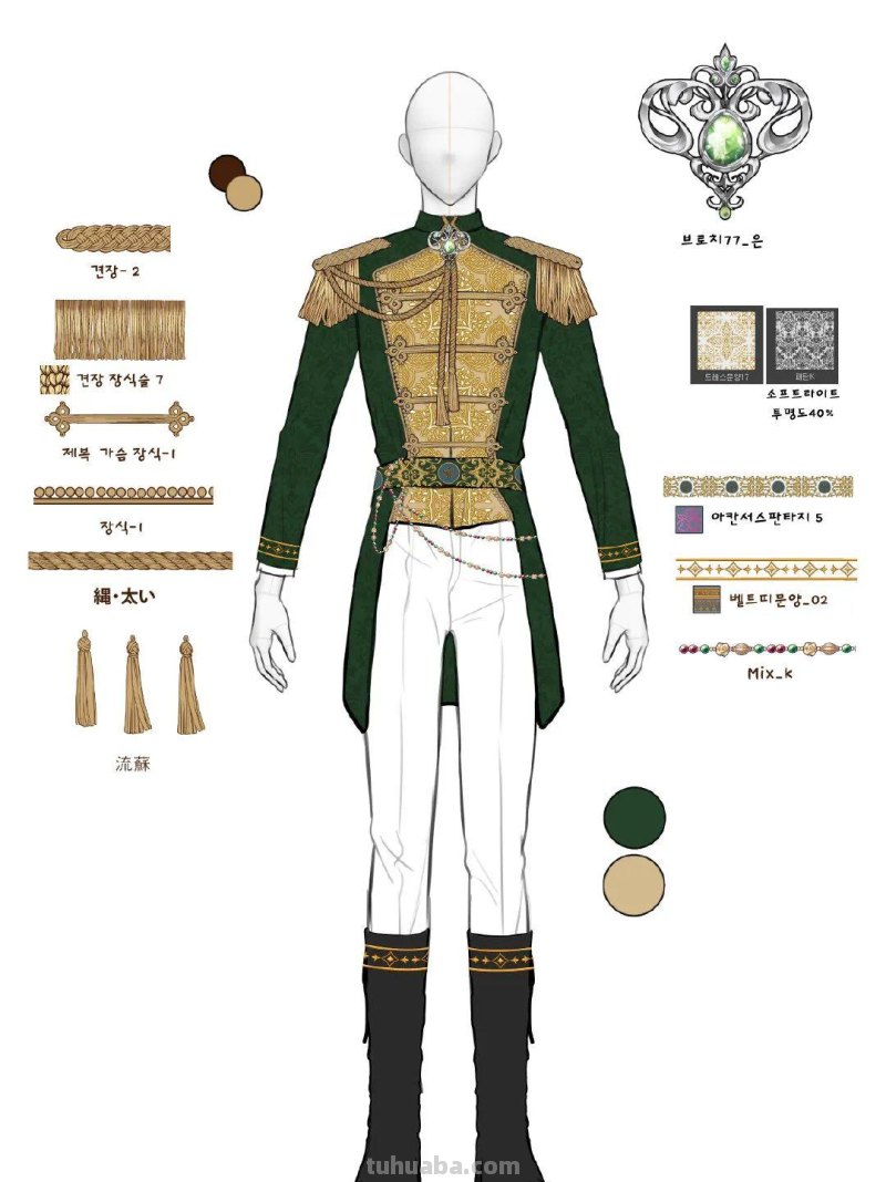 「绘画参考」优雅的宫廷风格礼服参考素材（服装参考）