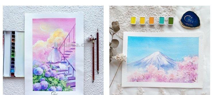 以梦入画！这些梦幻、唯美的水彩画，看完整个人都治愈了