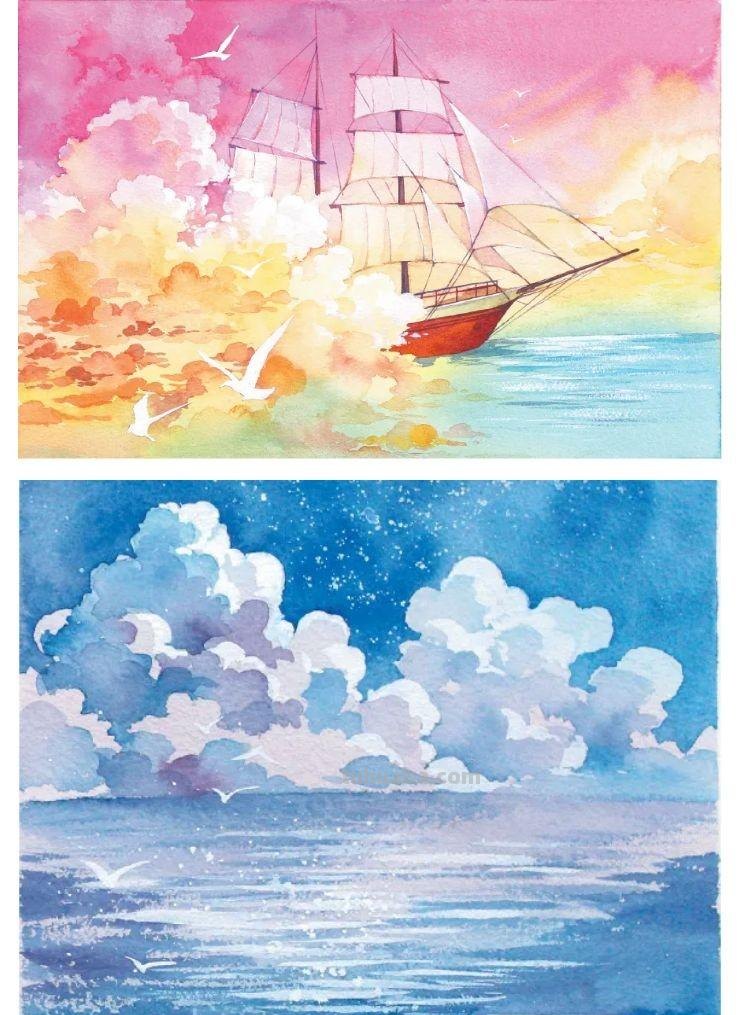 以梦入画！这些梦幻、唯美的水彩画，看完整个人都治愈了