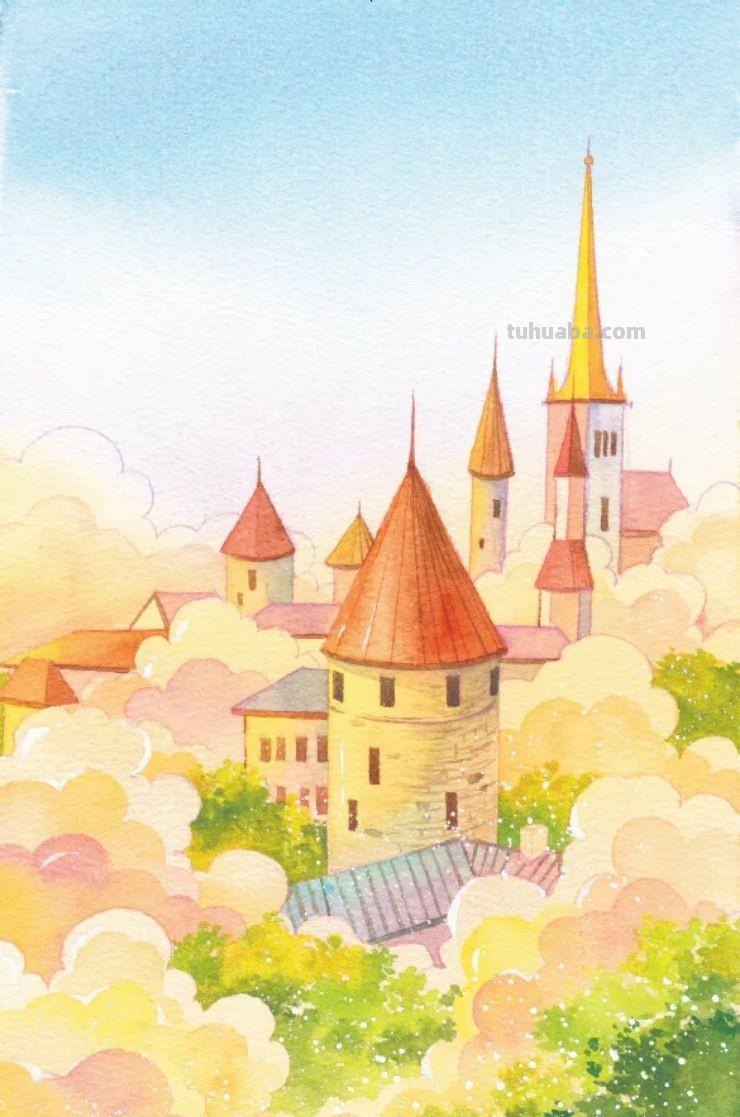 以梦入画！这些梦幻、唯美的水彩画，看完整个人都治愈了