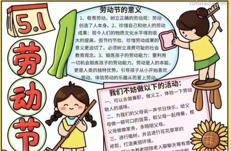 五一劳动节手抄报集锦50幅,劳动最光荣，致敬最美劳动者