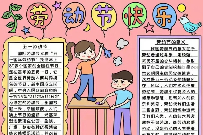 五一劳动节手抄报集锦50幅,劳动最光荣，致敬最美劳动者
