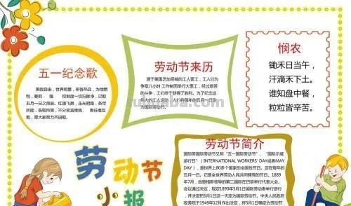 五一劳动节手抄报集锦50幅,劳动最光荣，致敬最美劳动者