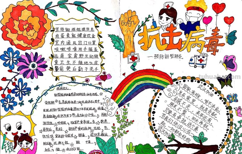 10张抗击疫情一等奖手抄报，非常漂亮，获奖实至名归